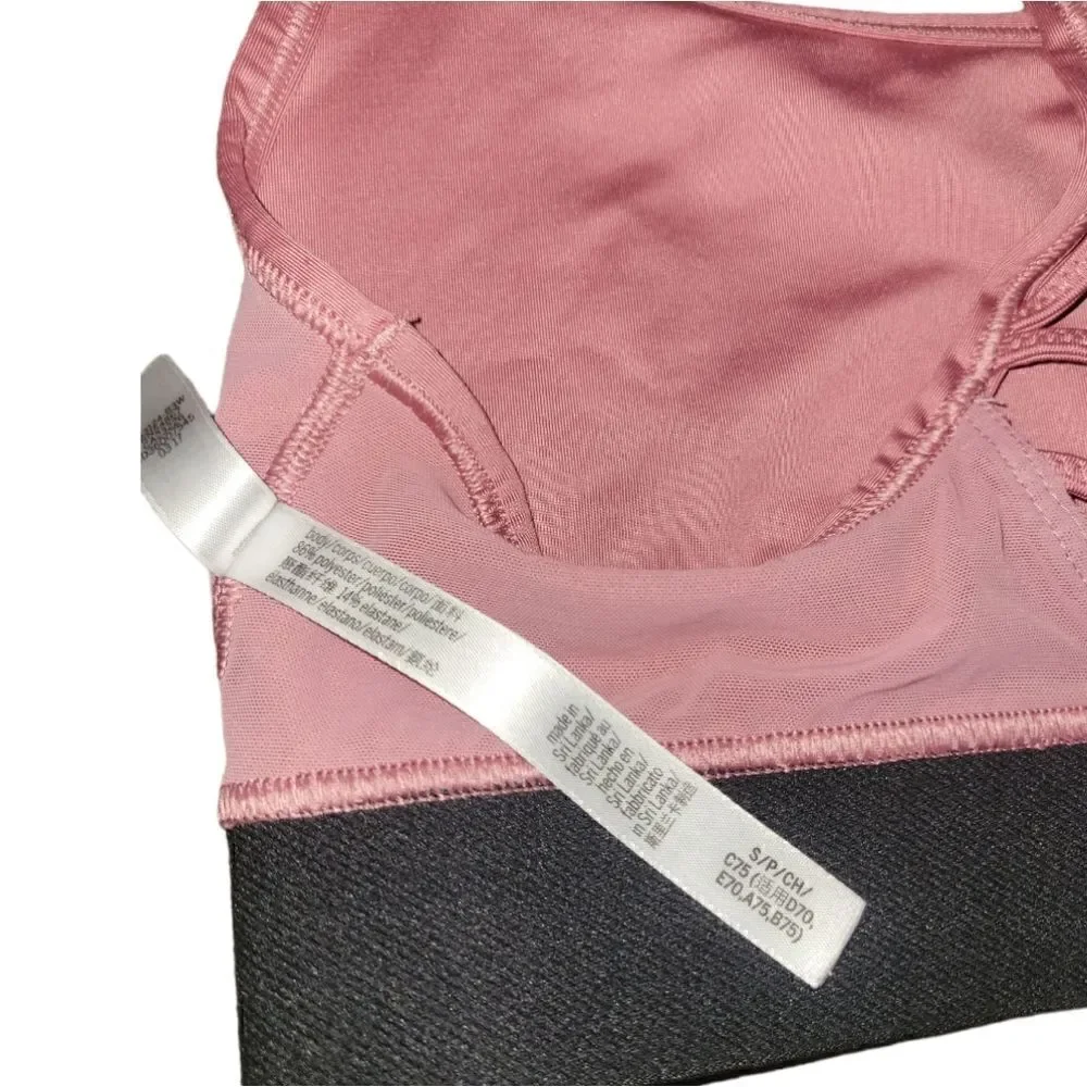 Victorias Secret Sport Player Racerback Wireless Unlined Sports Bra Rose Pink S